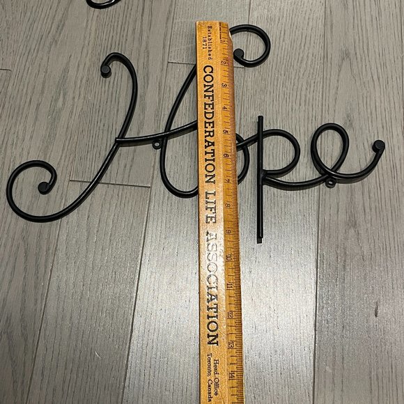 COPY - Metal Words in Cursive Live Laugh Hope 6" High Christmas Home Decor - Picture 6 of 12
